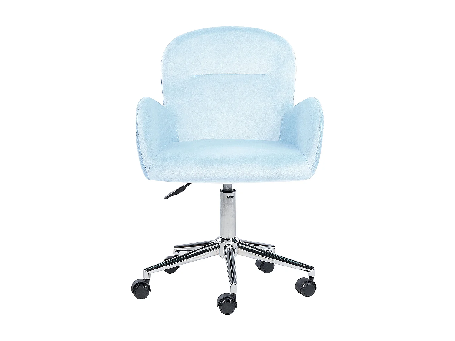 Chaise de bureau PRIDDY Velours Bleu clair