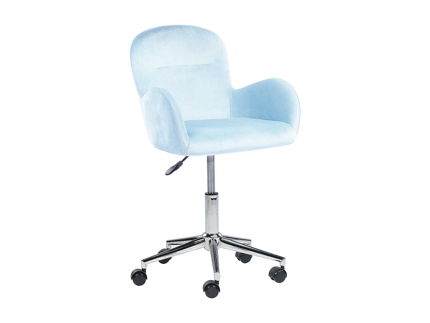 Chaise de bureau PRIDDY Velours Bleu clair