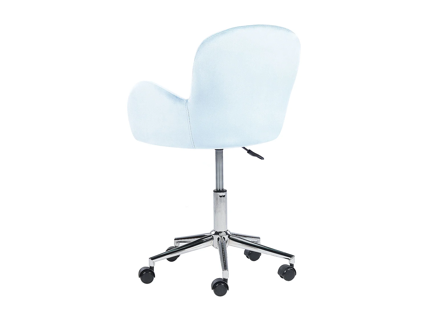Chaise de bureau PRIDDY Velours Bleu clair