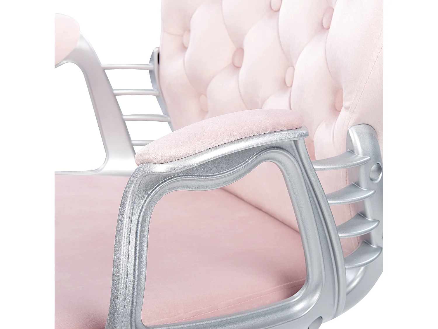 Chaise de bureau PRINCESS Velours Rose pastel