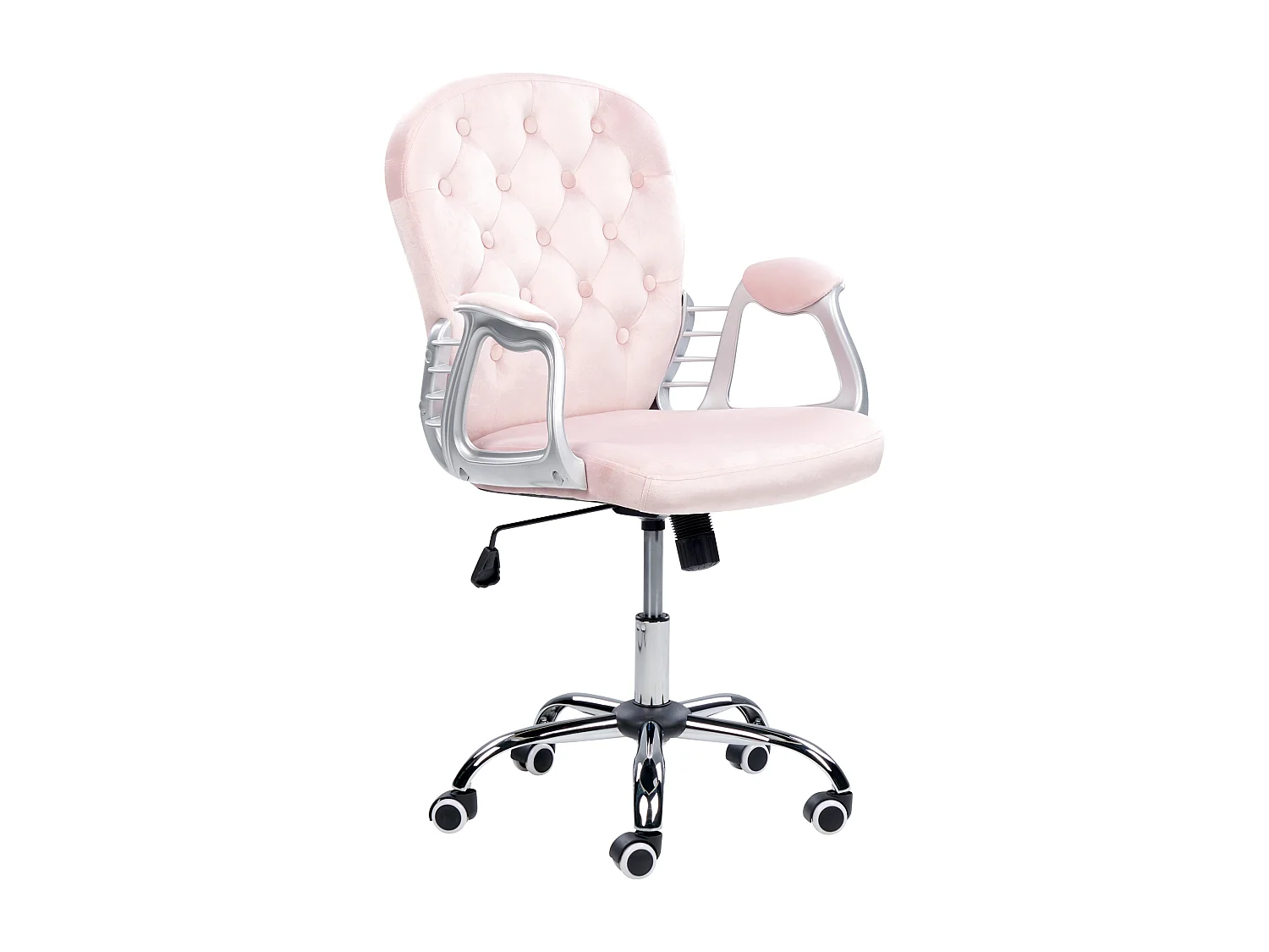 Chaise de bureau PRINCESS Velours Rose pastel