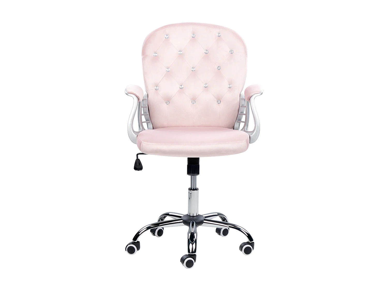 Chaise de bureau PRINCESS Velours Rose pastel