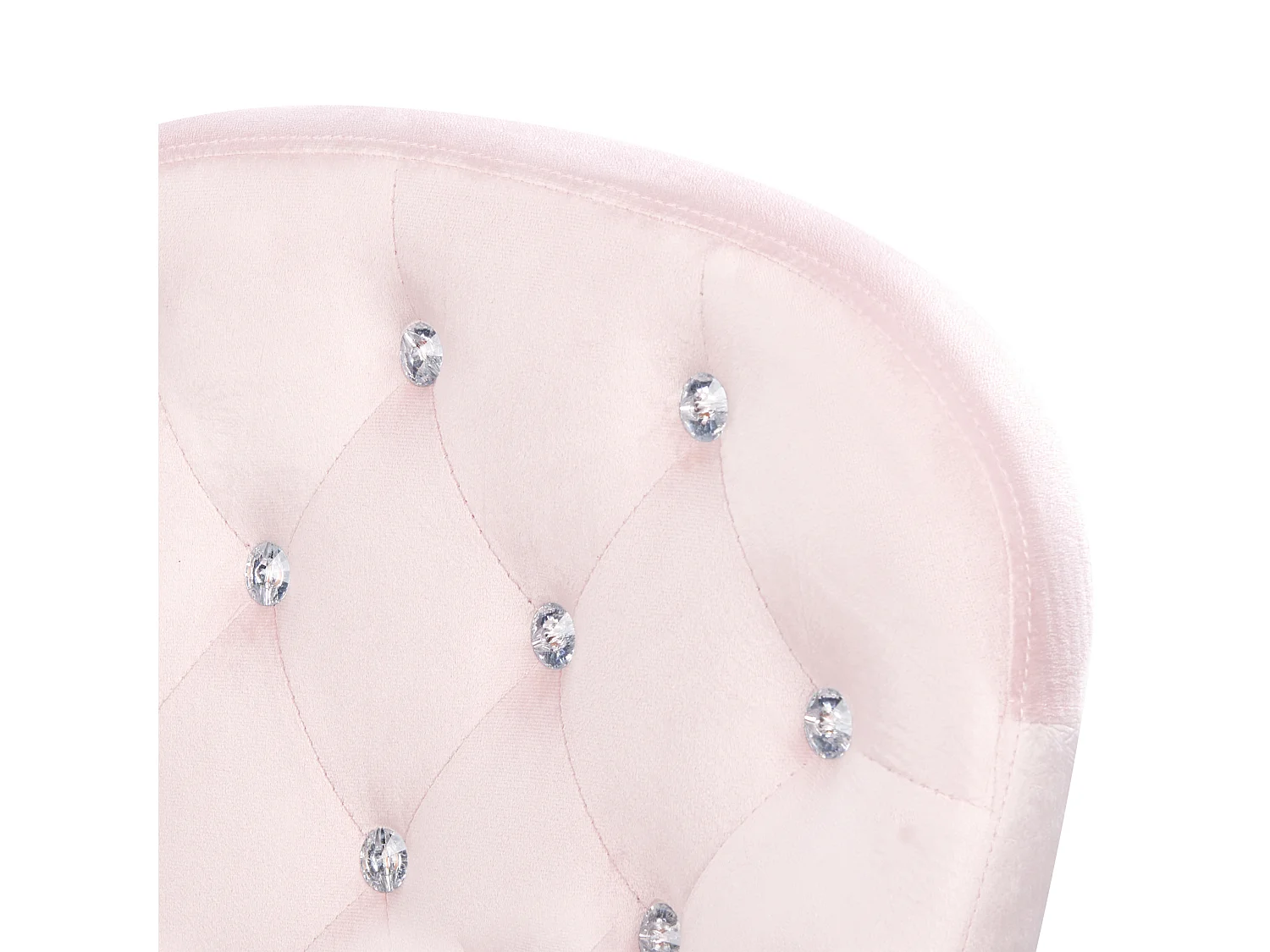 Chaise de bureau PRINCESS Velours Rose pastel