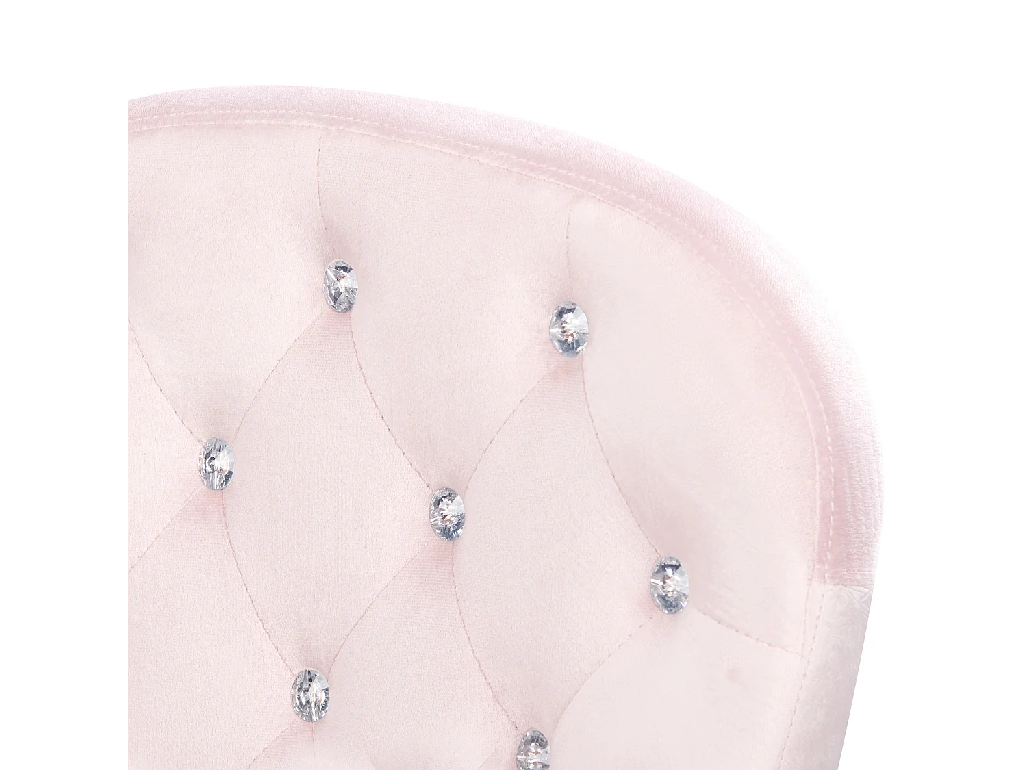 Chaise de bureau PRINCESS Velours Rose pastel