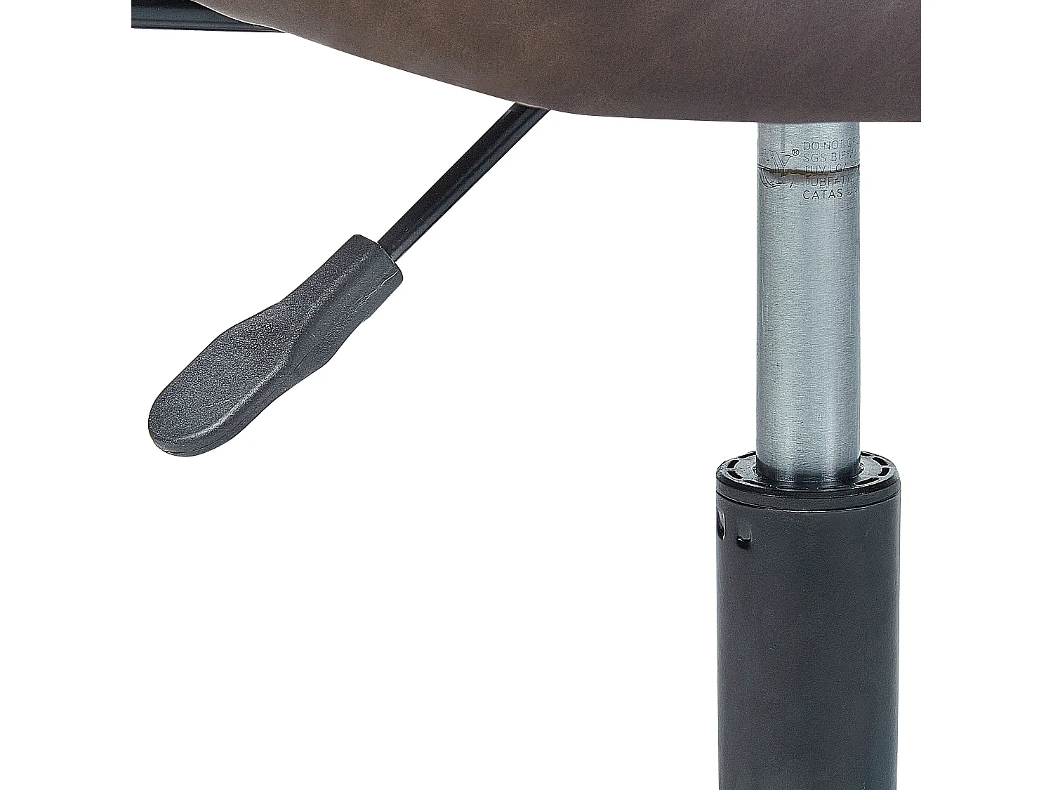 Chaise de bureau ALGERITA Cuir PU Marron foncé