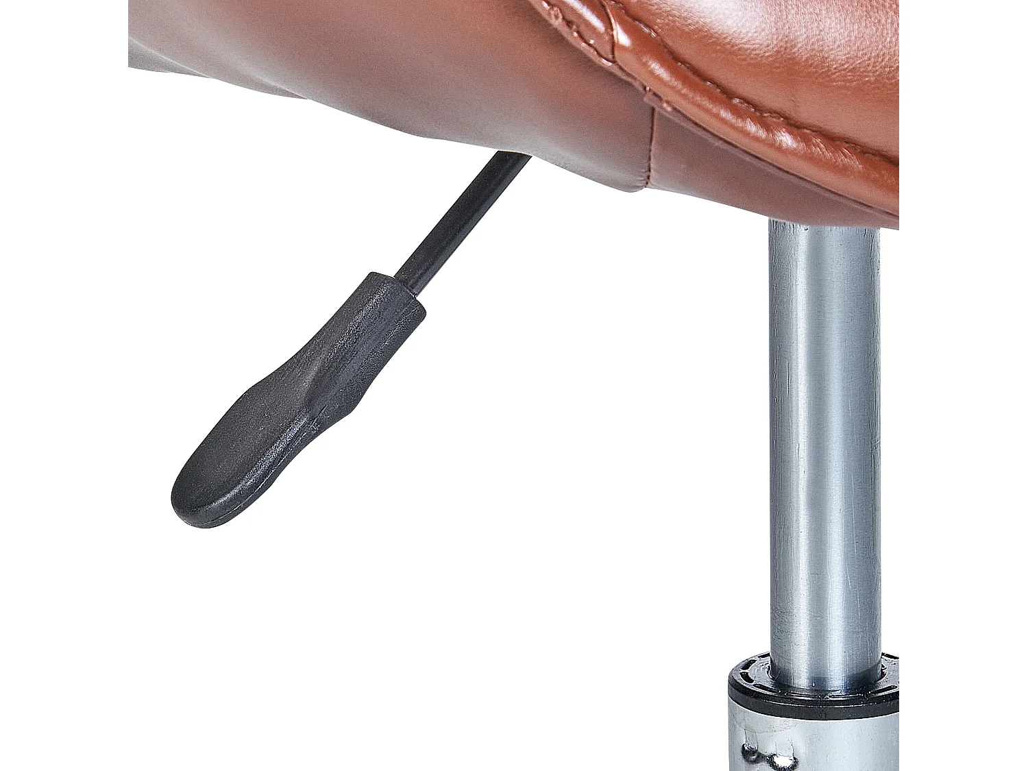 Chaise de bureau NEWDALE Cuir PU Marron foncé