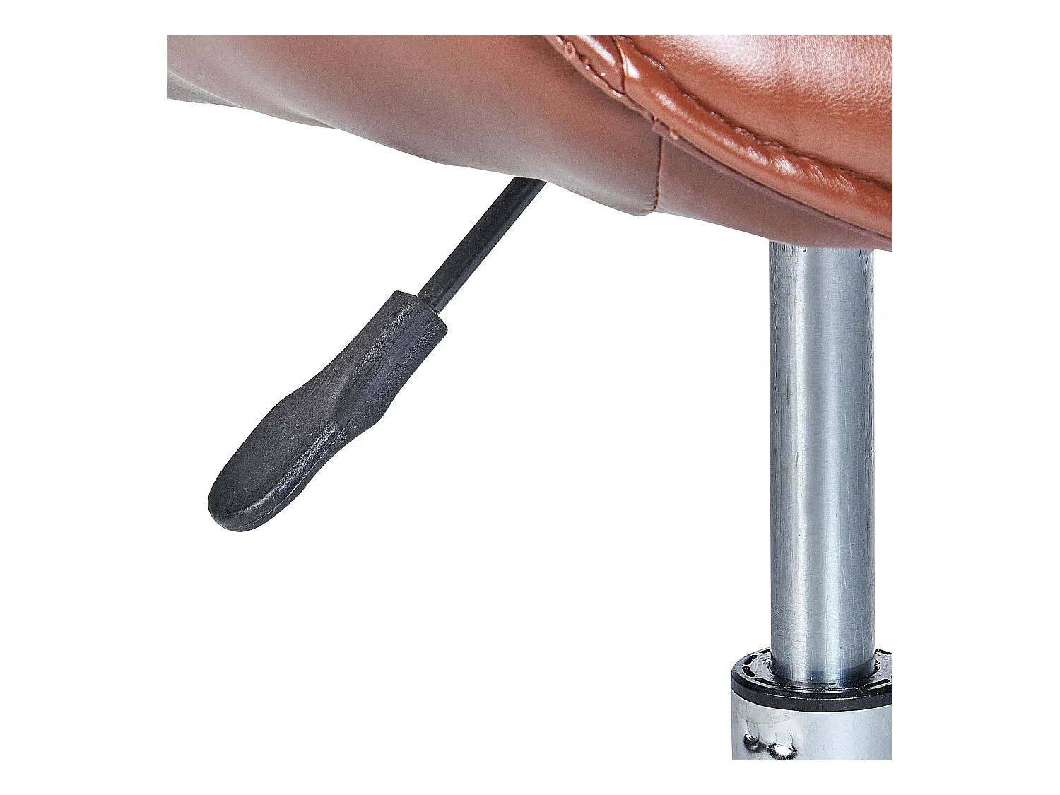 Chaise de bureau NEWDALE Cuir PU Marron foncé