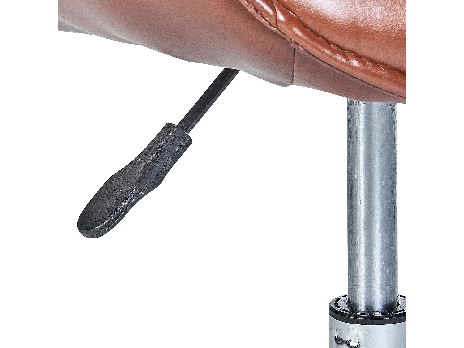 Chaise de bureau NEWDALE Cuir PU Marron foncé