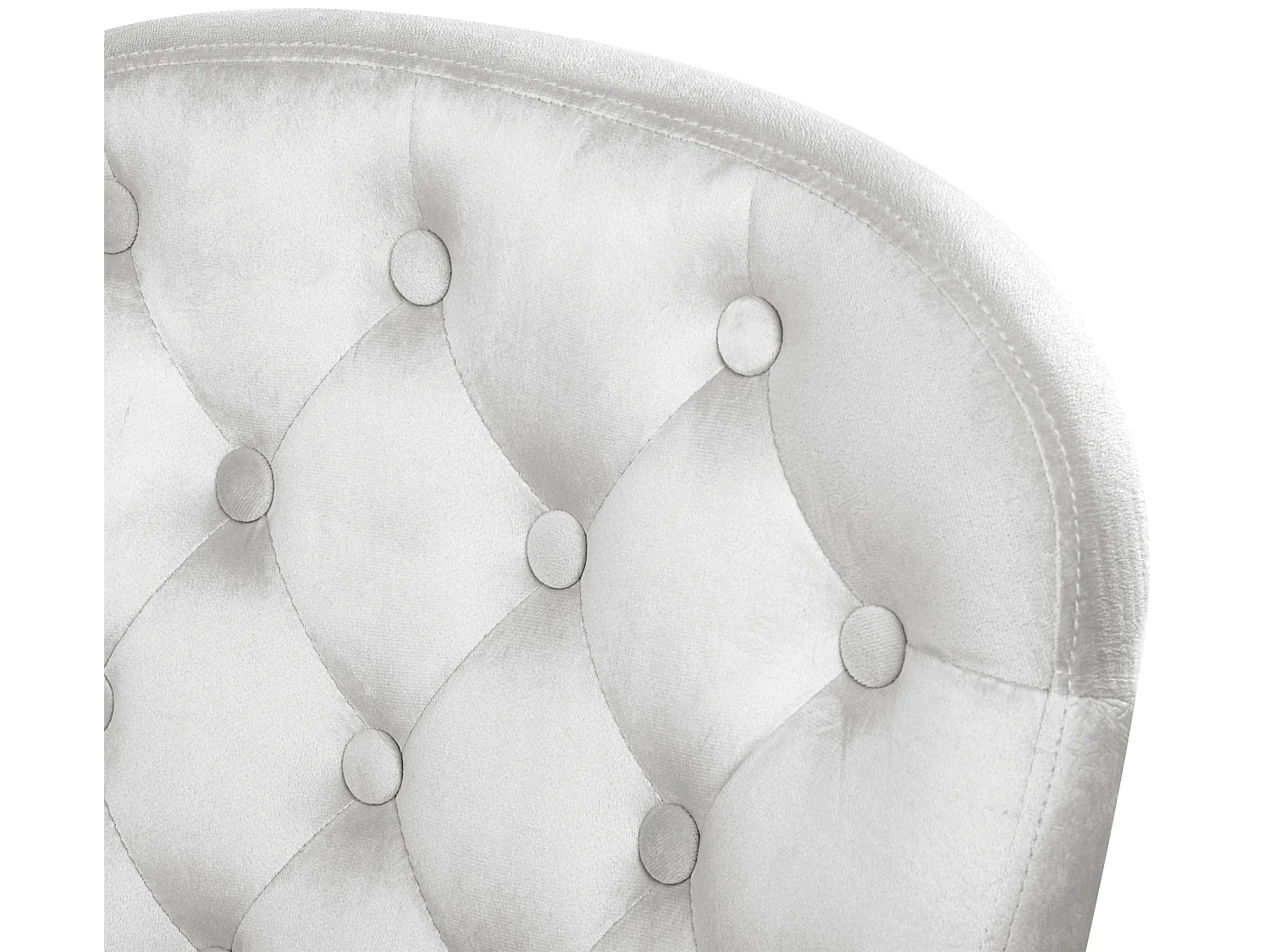 Bürostuhl Samtstoff hellgrau höhenverstellbar PRINCESS