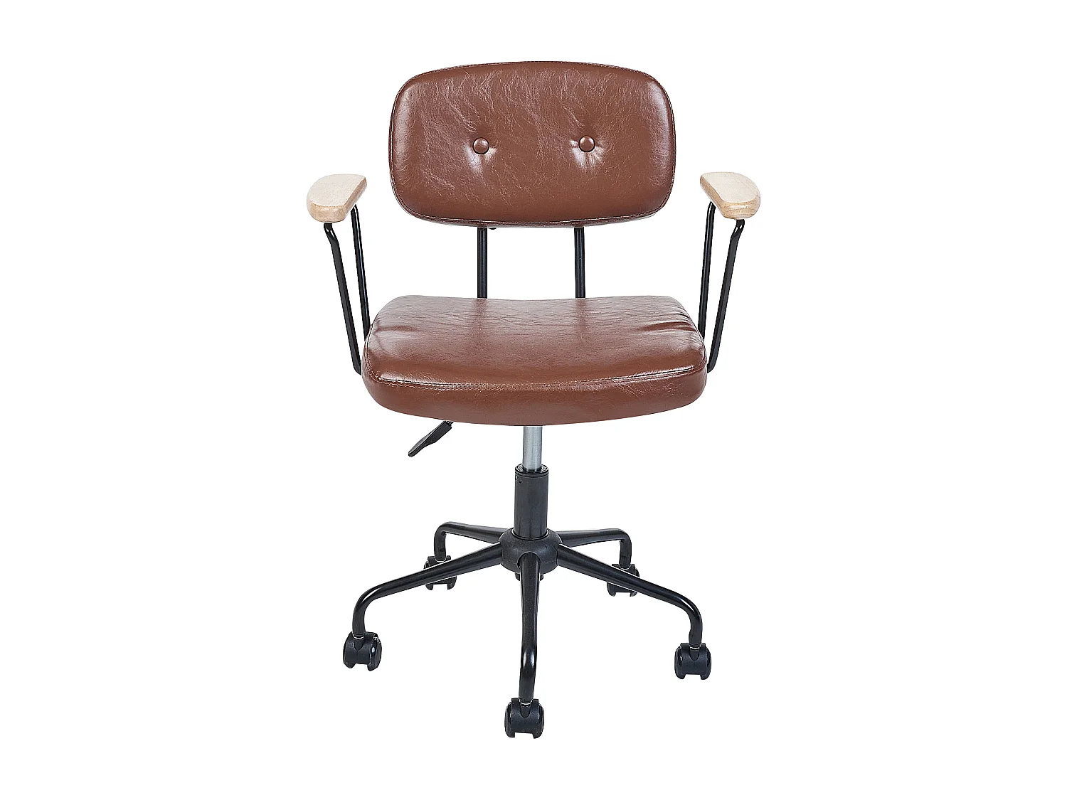 Chaise de bureau ALGERITA Cuir PU Marron