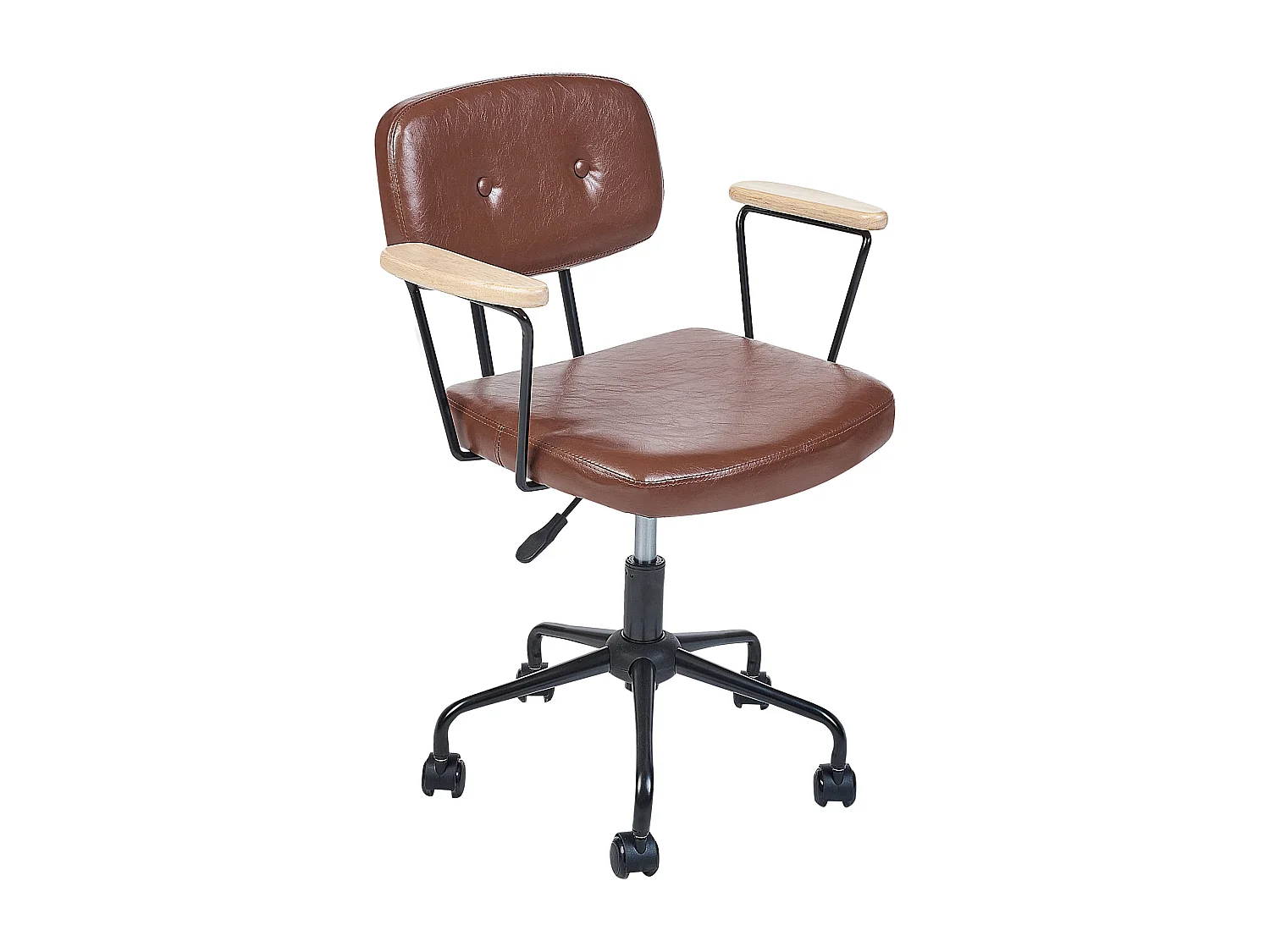 Chaise de bureau ALGERITA Cuir PU Marron