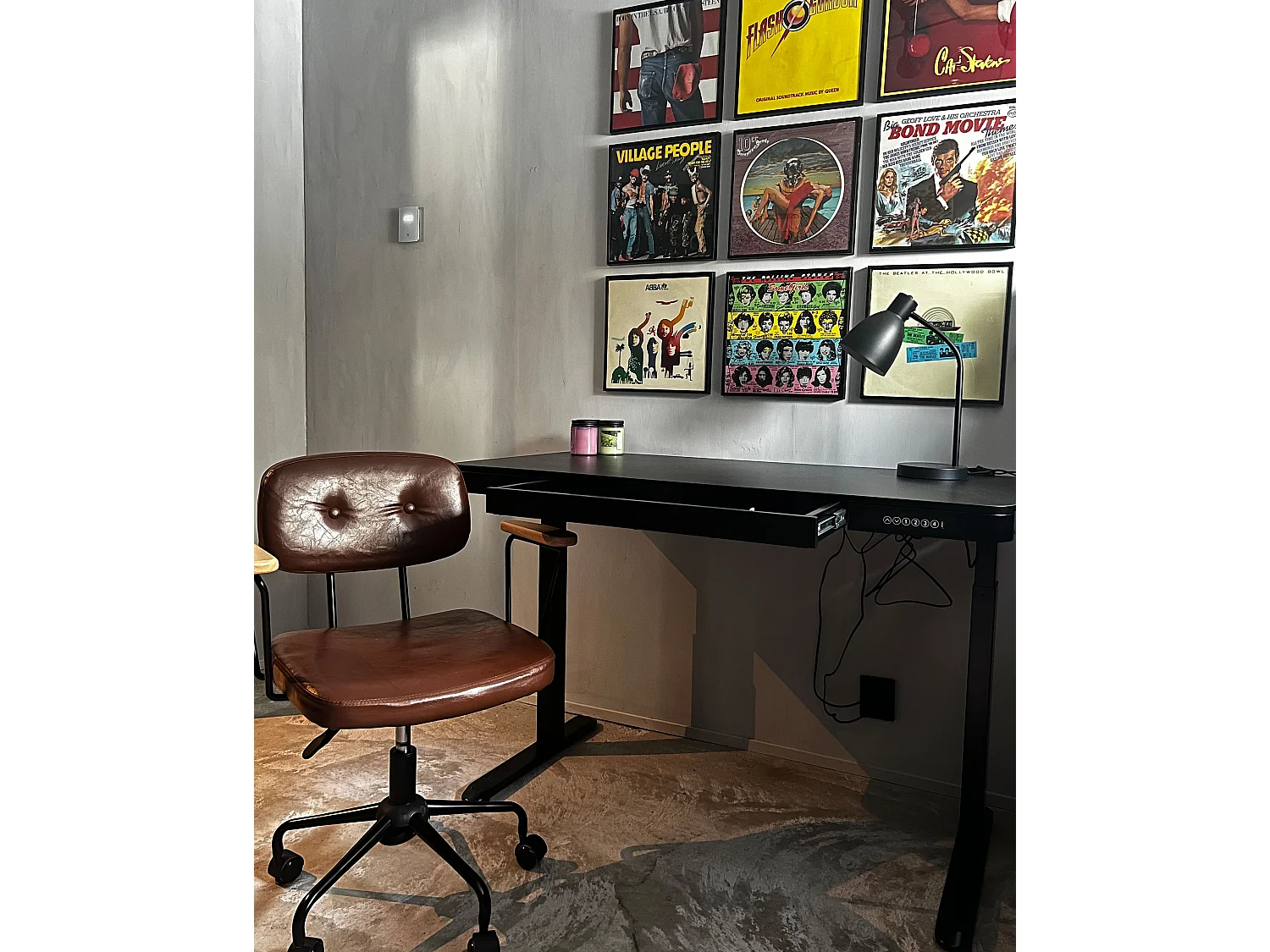 Chaise de bureau ALGERITA Cuir PU Marron