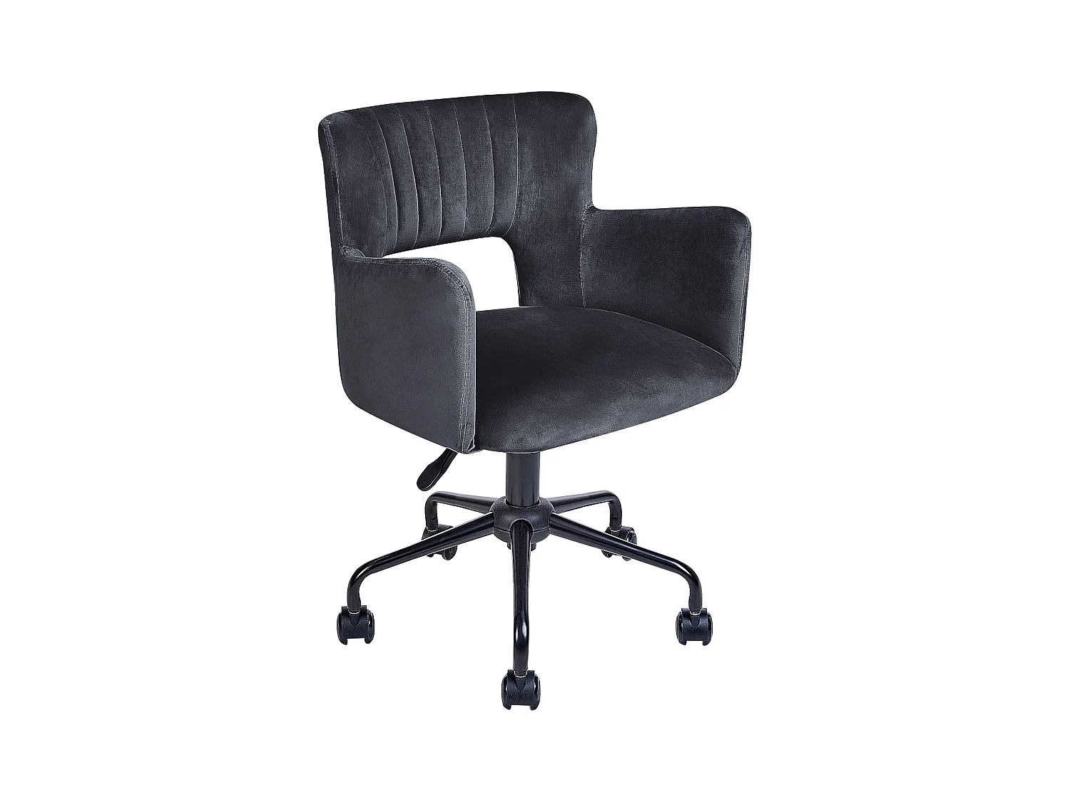 Chaise de bureau SANILAC Velours Noir