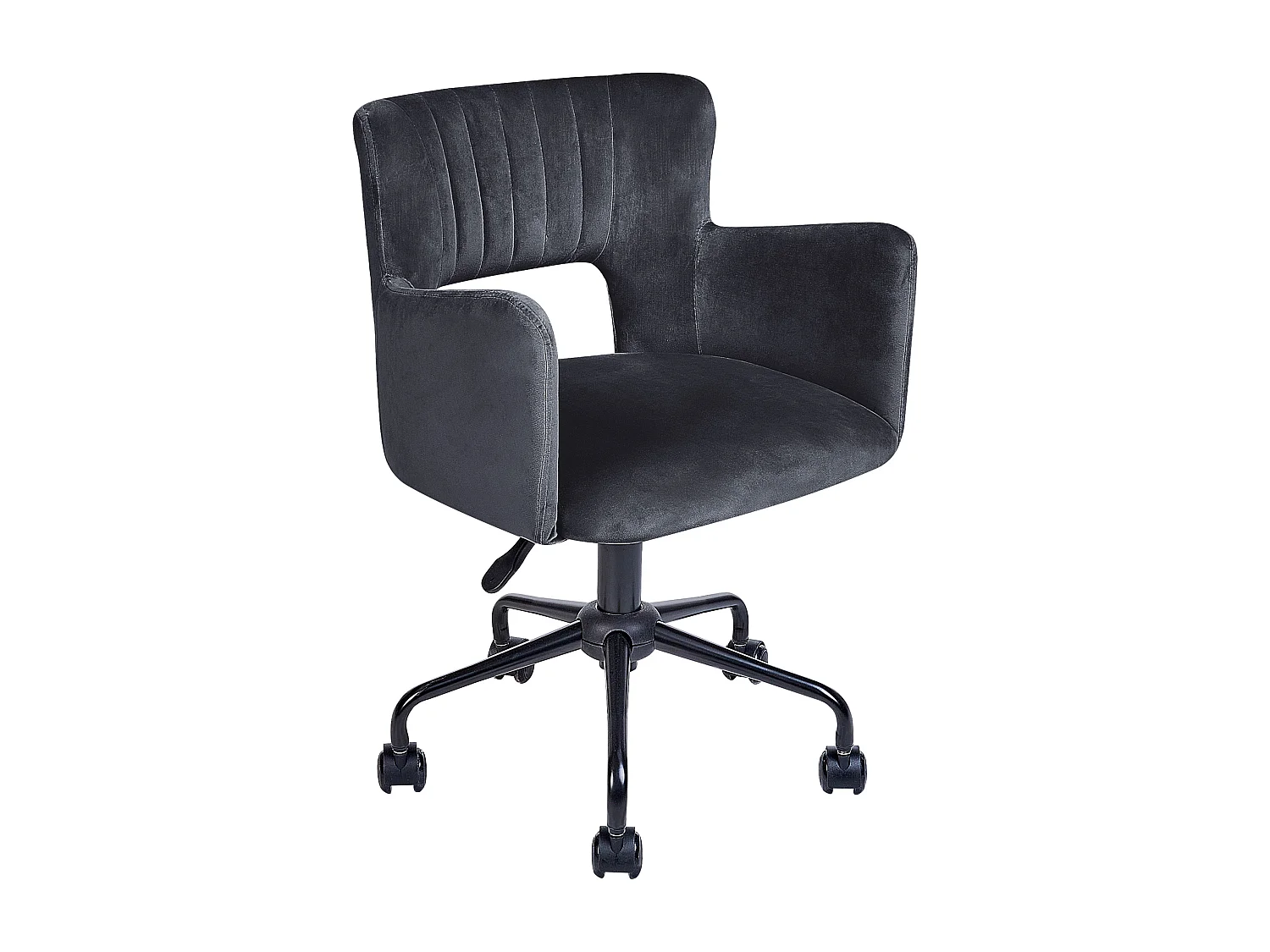 Chaise de bureau SANILAC Velours Noir