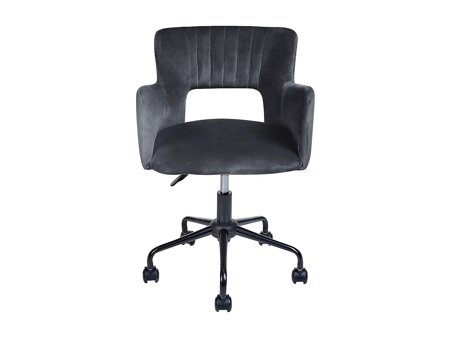 Chaise de bureau SANILAC Velours Noir