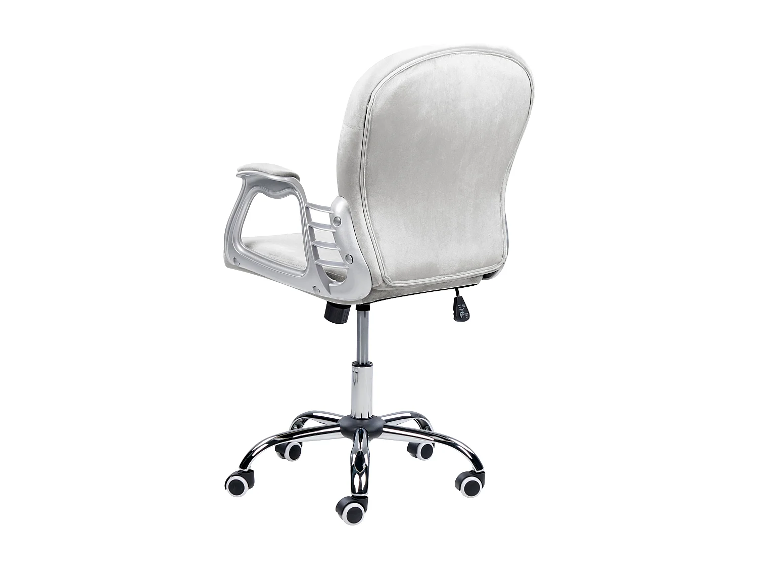 Silla de oficina giratoria PRINCESS Terciopelo Gris claro