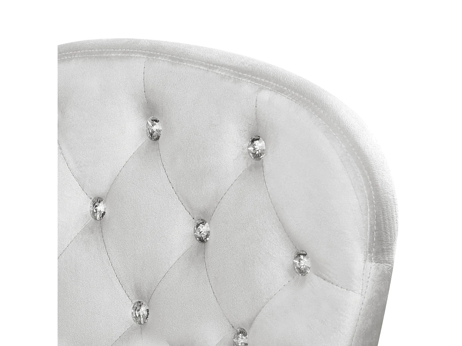 Silla de oficina giratoria PRINCESS Terciopelo Gris claro