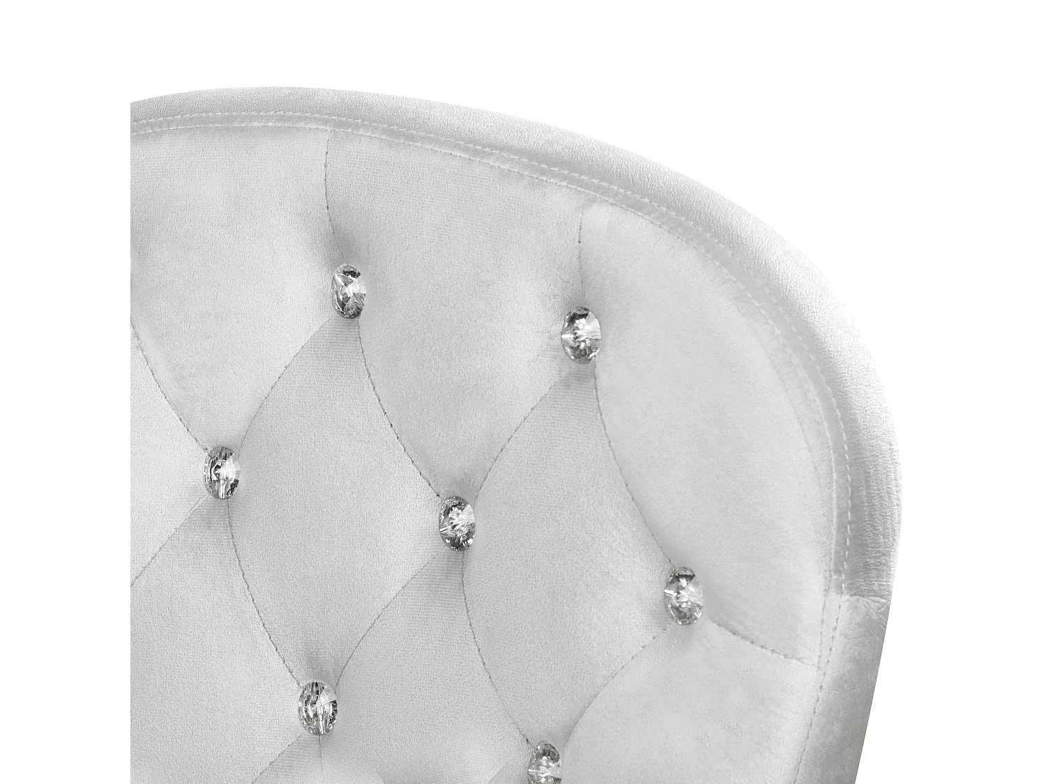 Chaise de bureau PRINCESS Velours Gris clair