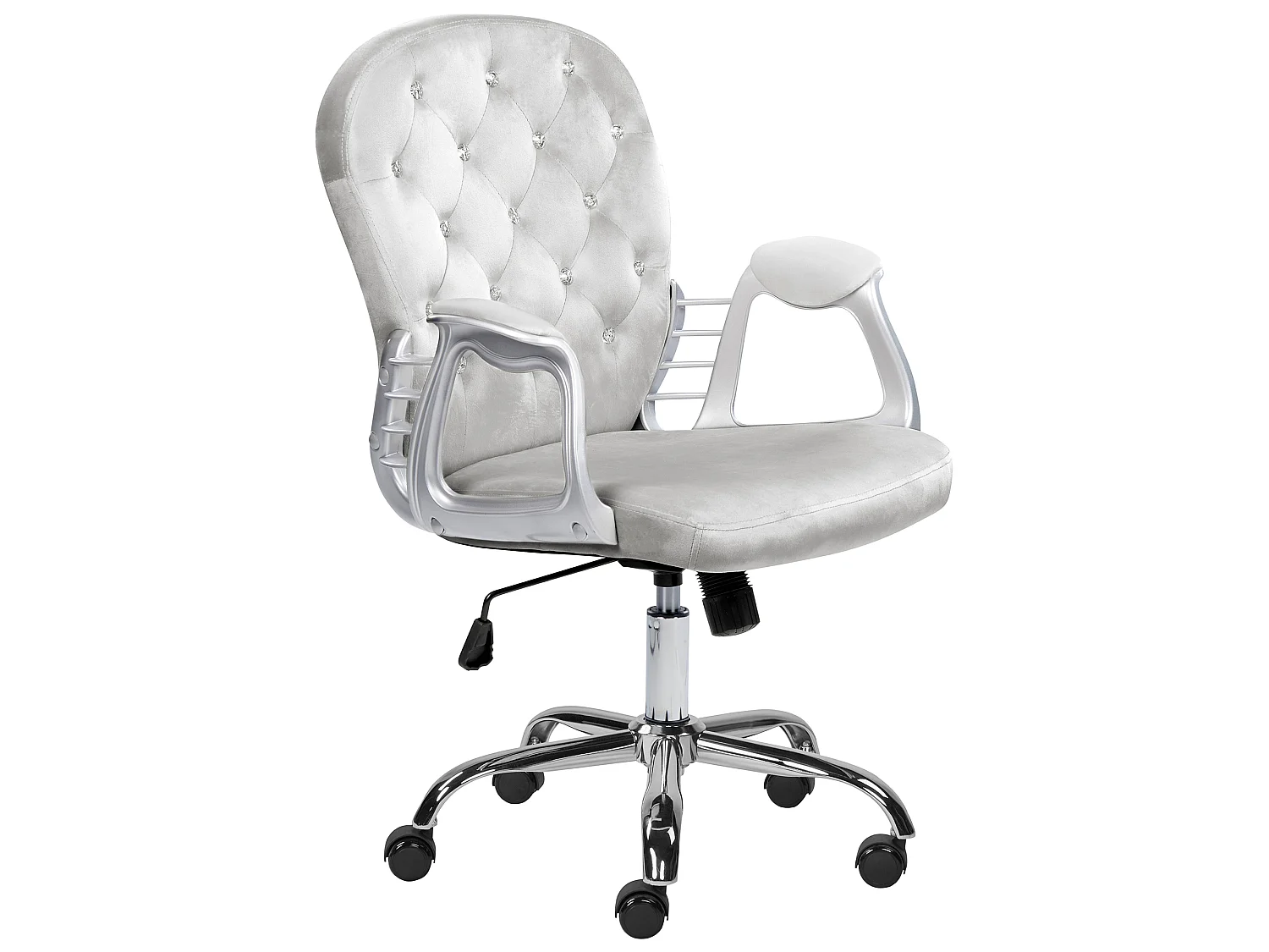 Desk Chair PRINCESS Velvet Light Grey