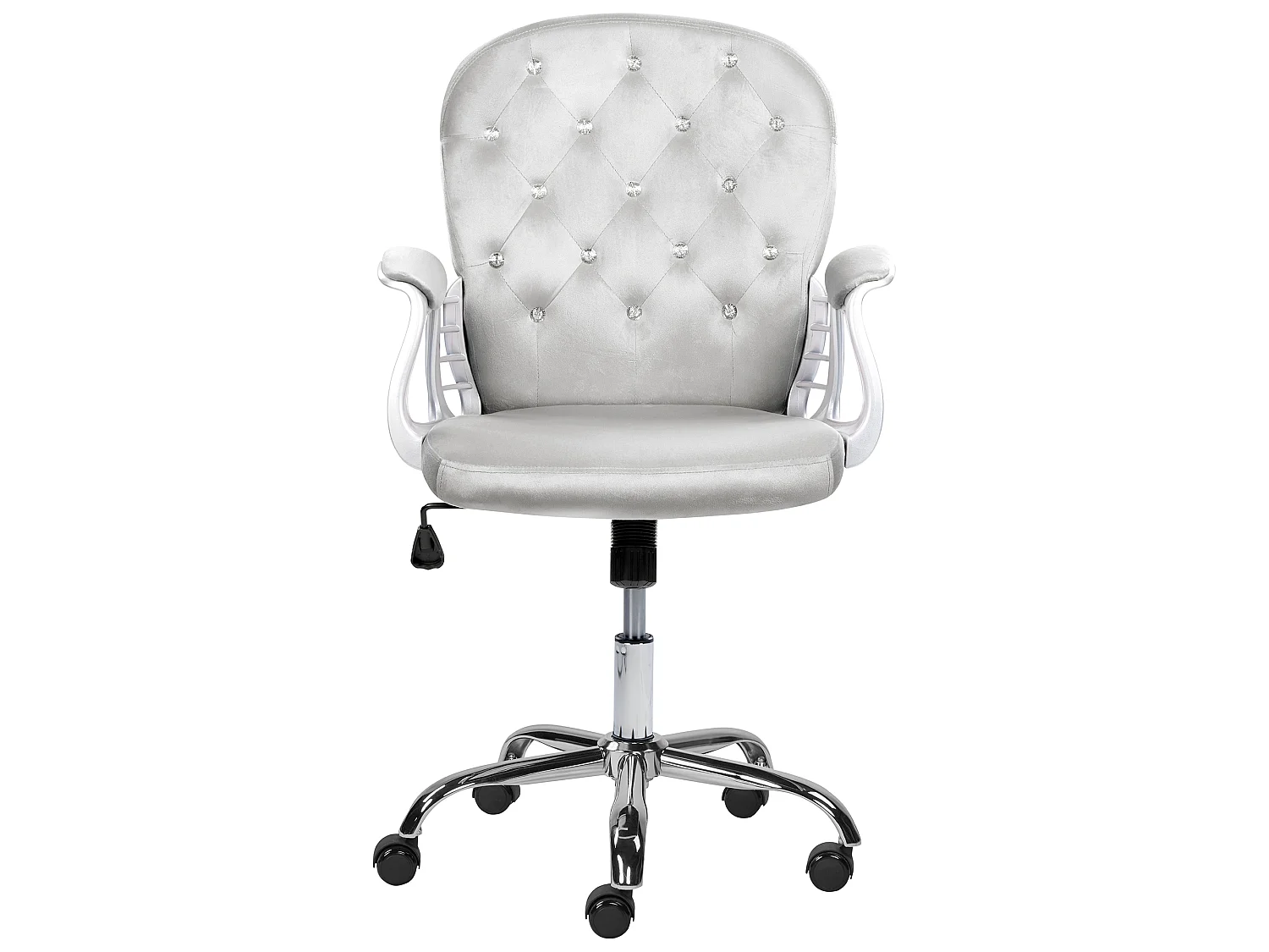 Desk Chair PRINCESS Velvet Light Grey