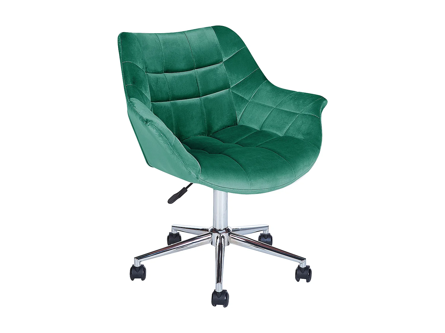 Sedia da scrivania LABELLE Velluto Verde smeraldo