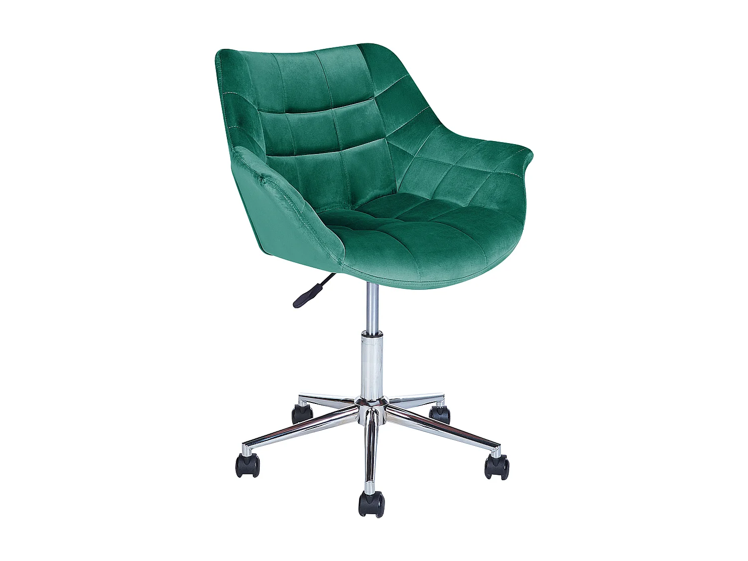 Sedia da scrivania LABELLE Velluto Verde smeraldo