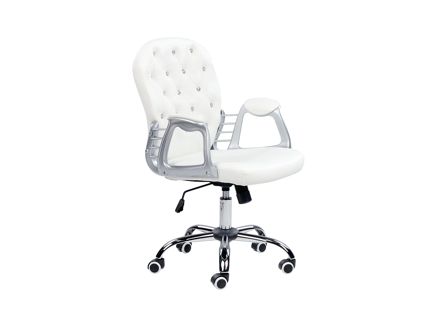 Chaise de bureau PRINCESS Cuir PU Blanc