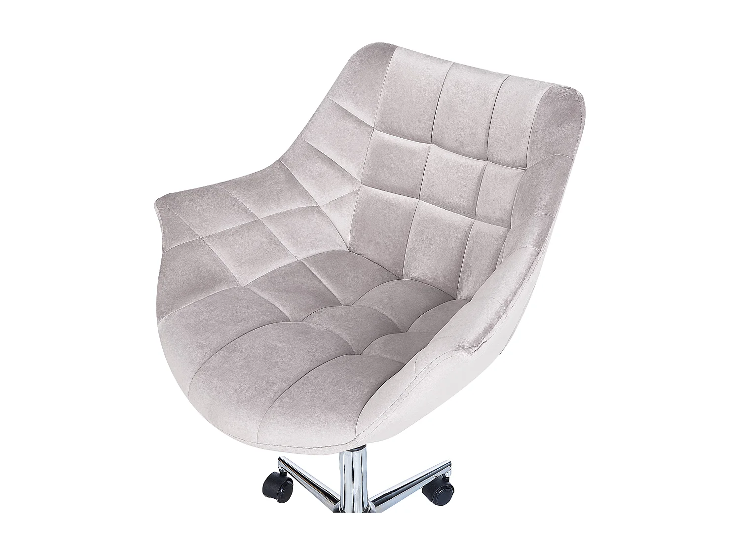 Chaise de bureau LABELLE Velours Gris