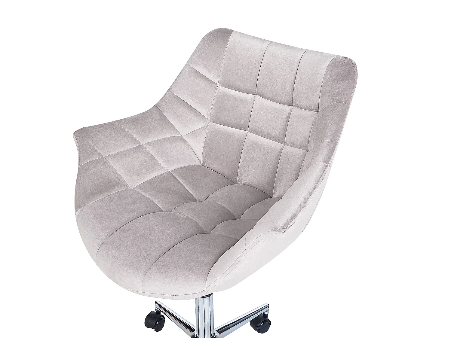 Chaise de bureau LABELLE Velours Gris