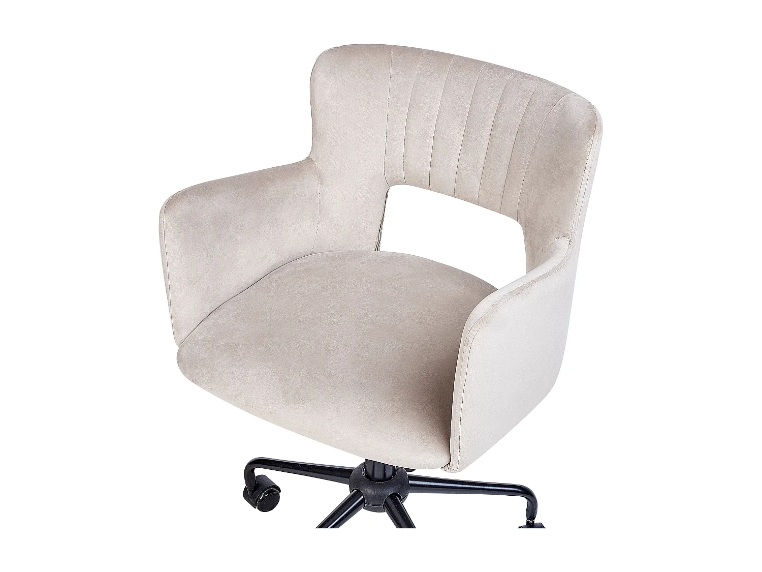 Chaise de bureau SANILAC Velours Taupe