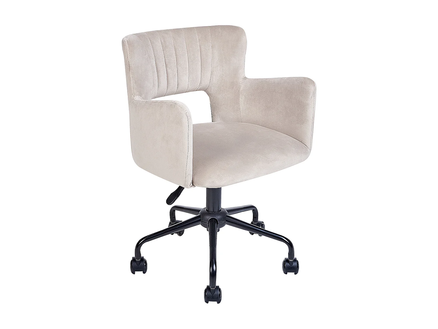 Chaise de bureau SANILAC II Velours Taupe