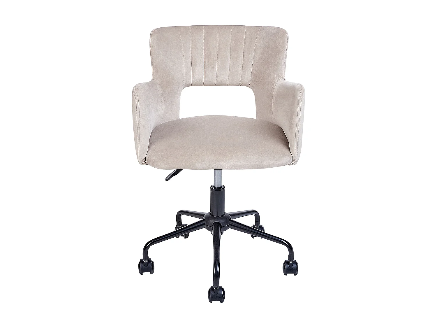 Chaise de bureau SANILAC II Velours Taupe