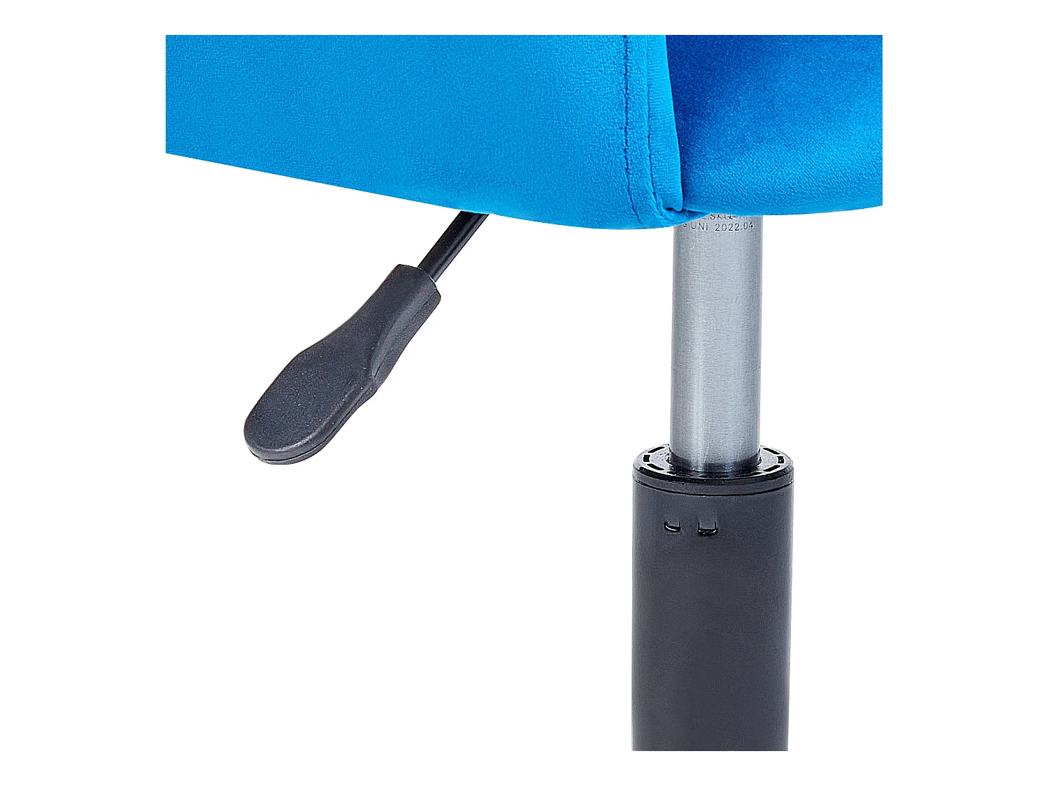 Bürostuhl Samt blau höhenverstellbar drehbar mit Armlehnen modern Sanilac