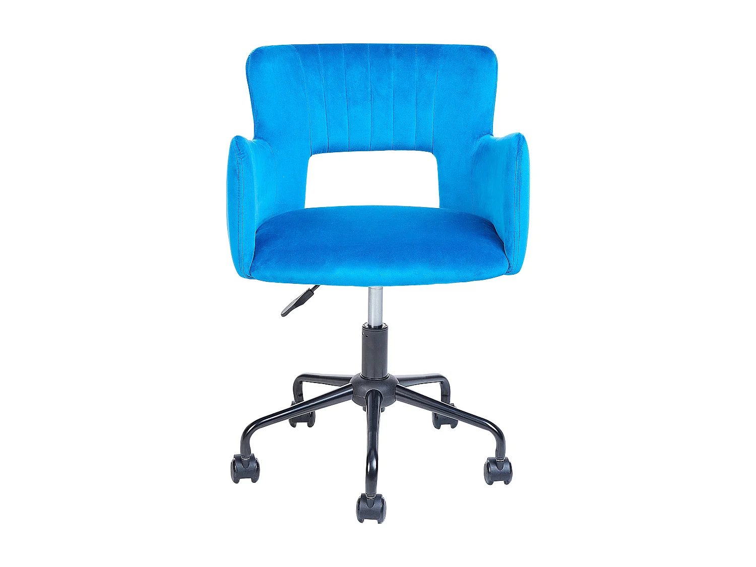 Chaise de bureau SANILAC II Velours Bleu