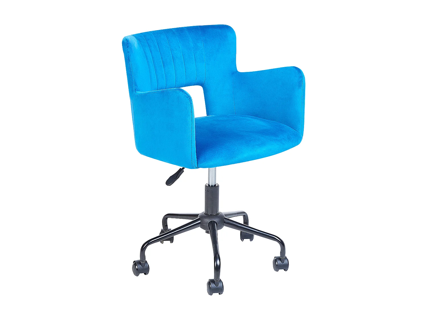 Chaise de bureau SANILAC II Velours Bleu