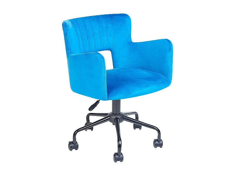 Cadeira de escritório SANILAC Veludo Azul