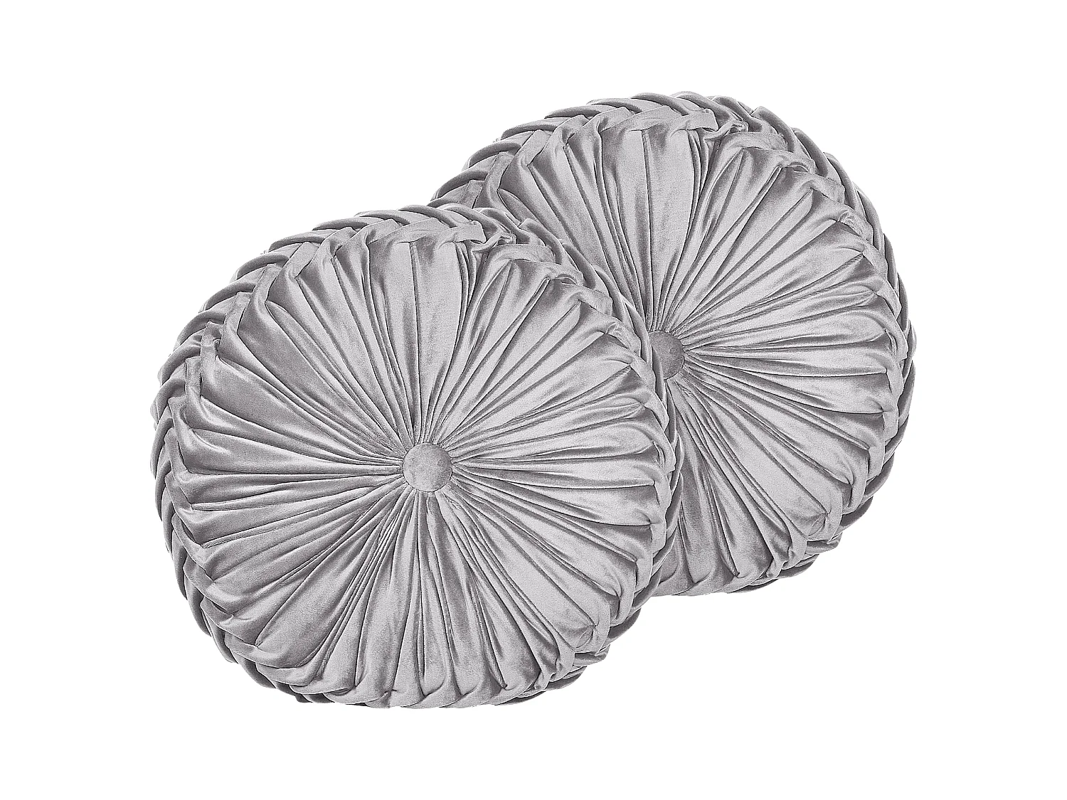 Lot de 2 coussins décoratifs UDALA Velours 40 x 40 cm Gris Unicolore