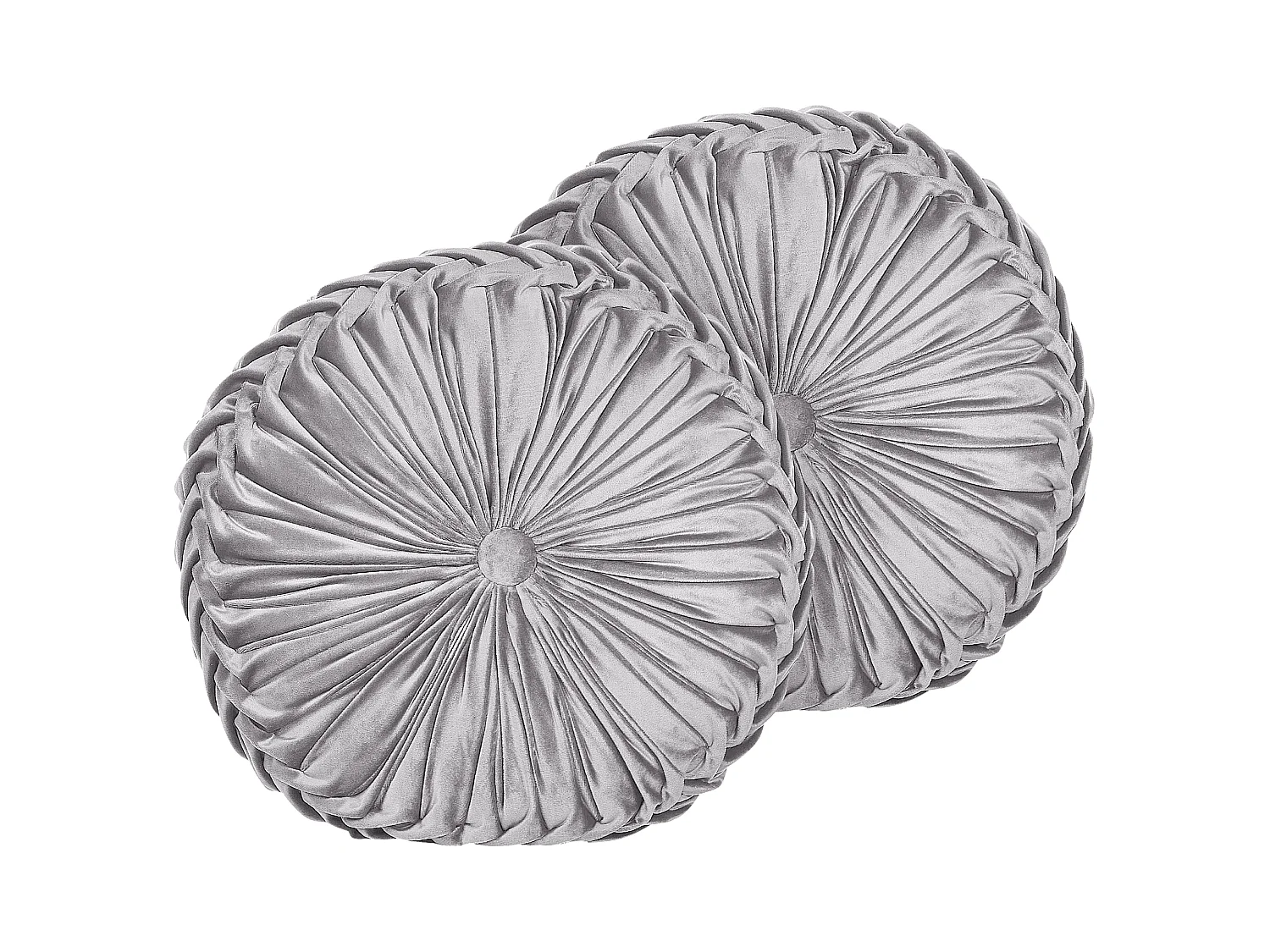 Set of 2 Decorative Cushions UDALA Velvet 40 x 40 cm Grey Solid