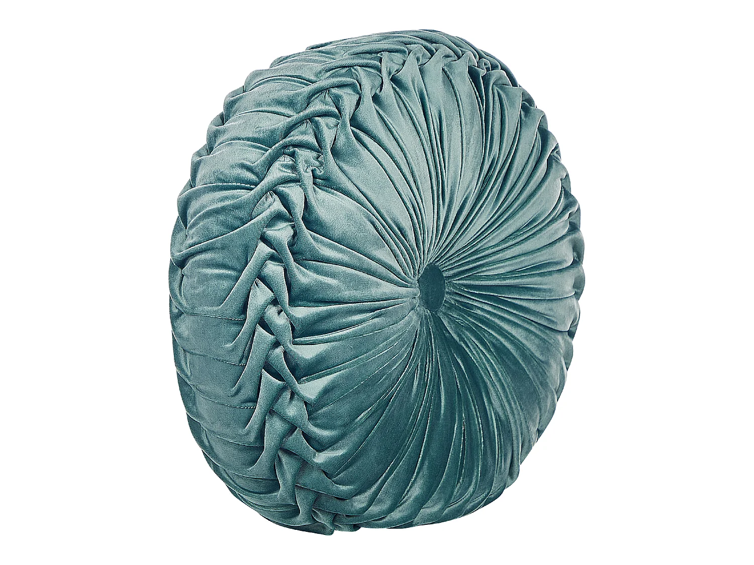 Dekokissen Boho-Stil 40 x 40 m Polsterbezug Türkisblau rund Udala