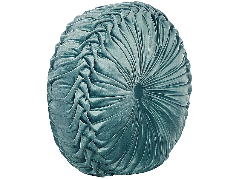 Dekokissen Boho-Stil 40 x 40 m Polsterbezug Türkisblau rund Udala