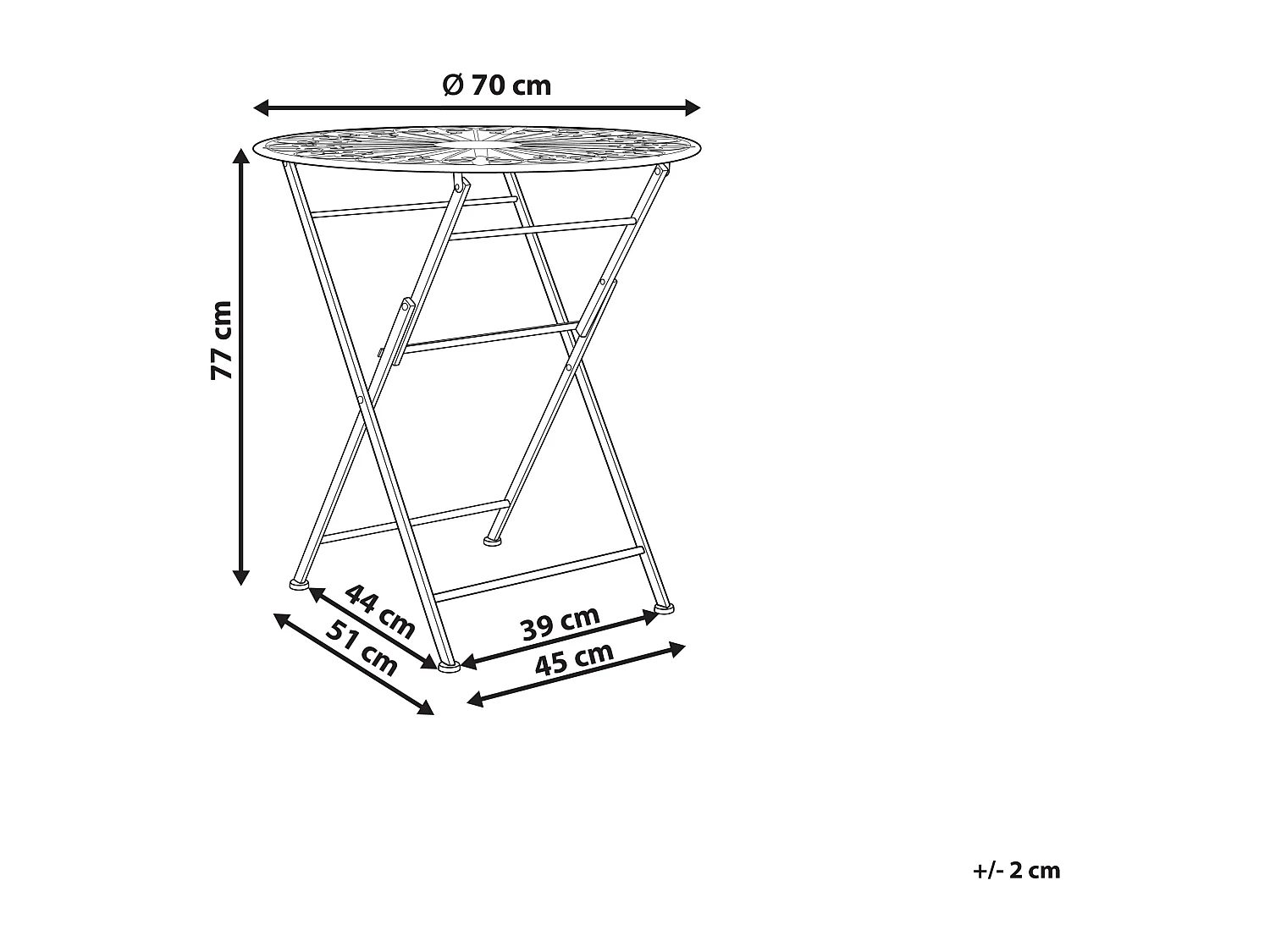 Mesa de balcón SCAFA Metal Blanco plegable