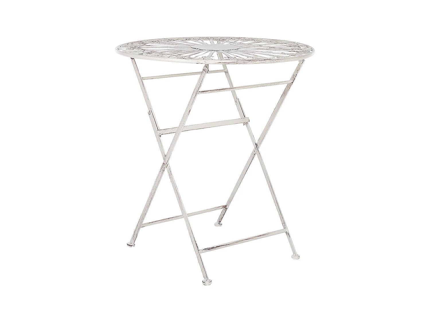 Table bistrot SCAFA Métal Blanc Pliant