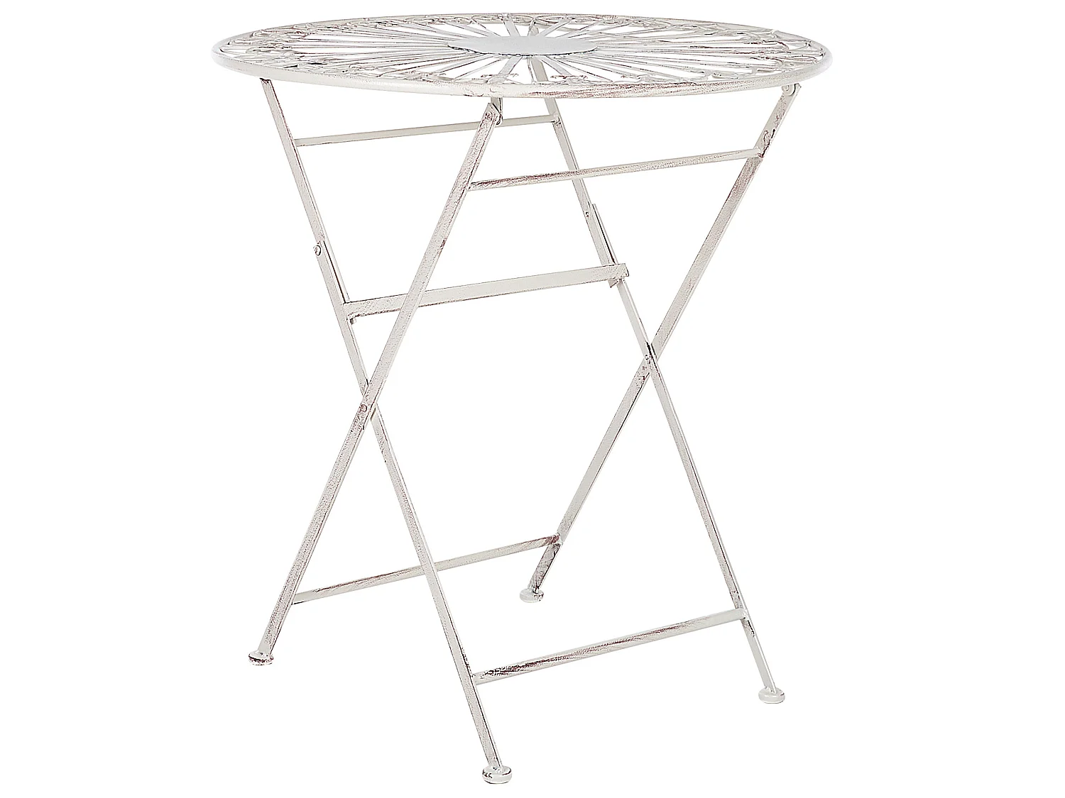 Table bistrot SCAFA Métal Blanc Pliant