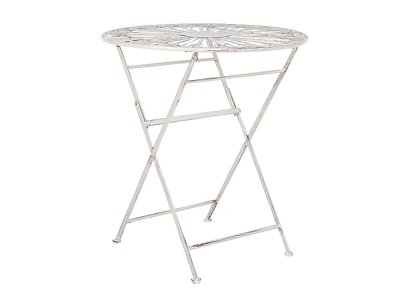 Tavolino Bistrot SCAFA Metallo Bianco Pieghevole