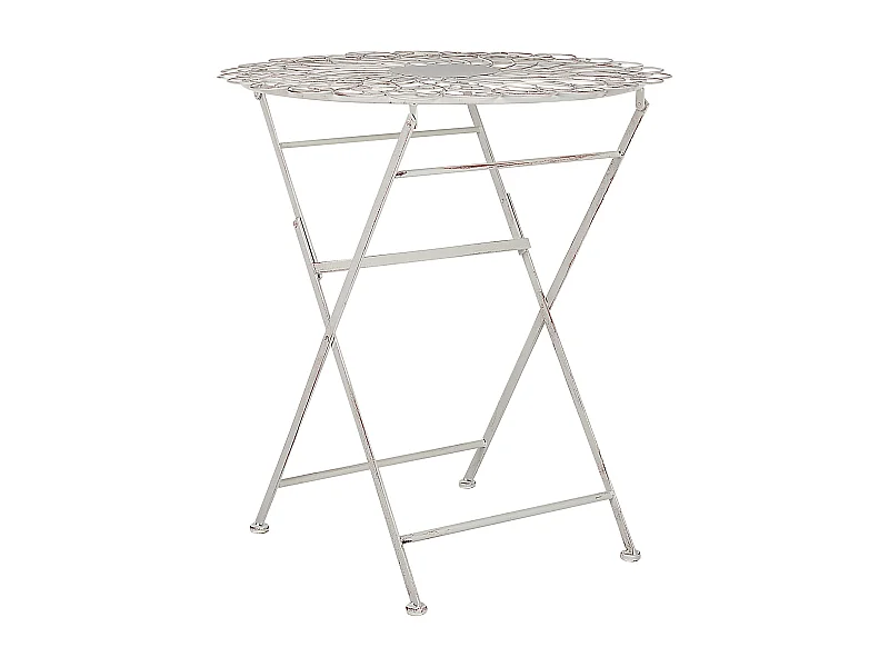 Table bistrot STIFFE 70 cm 70 cm Métal Blanc