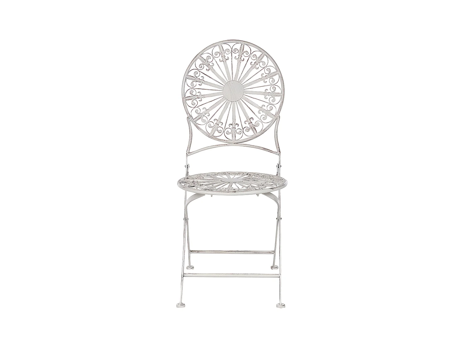 Lot de 2 chaises de jardin SCAFA Métal Blanc