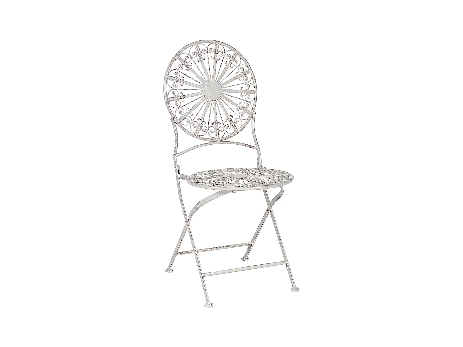 Lot de 2 chaises de jardin SCAFA Métal Blanc