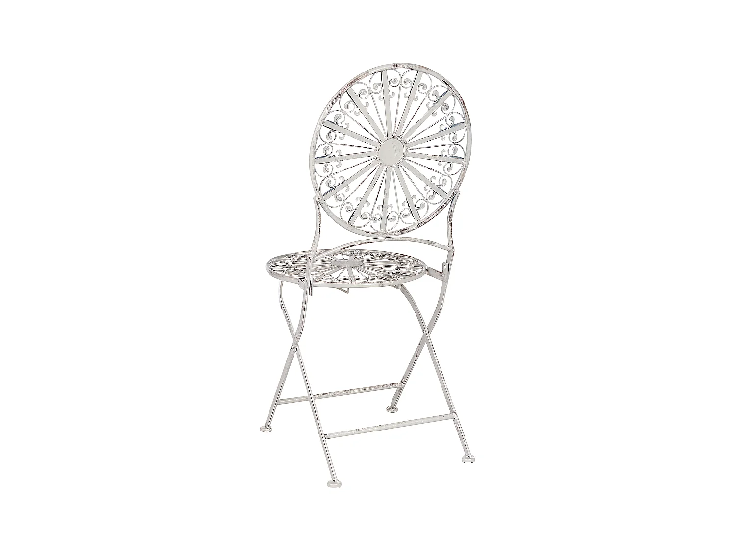 Lot de 2 chaises de jardin SCAFA Métal Blanc