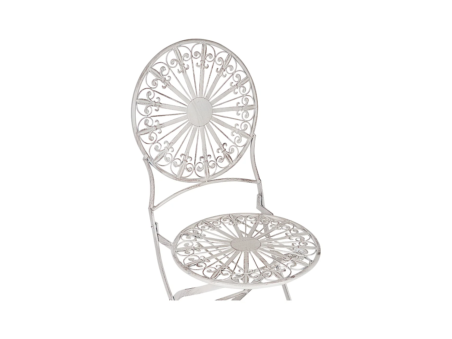 Lot de 2 chaises de jardin SCAFA Métal Blanc