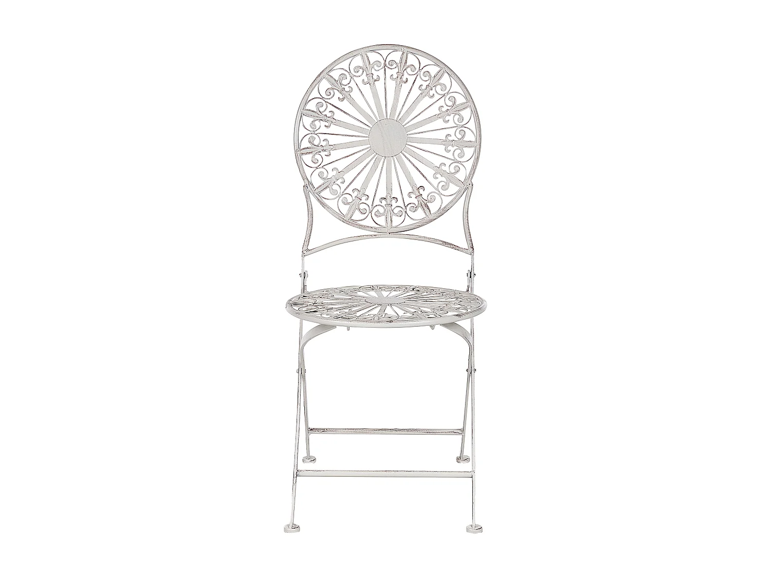 Lot de 2 chaises de jardin SCAFA Métal Blanc